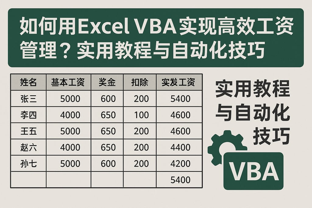 如何用Excel VBA实现高效工资管理？实用教程与自动化技巧